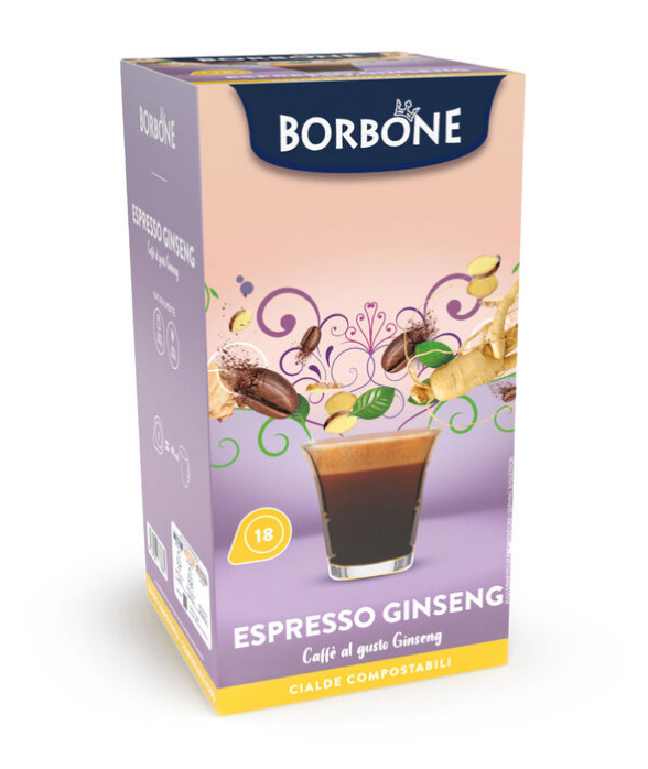 18 dosettes - caffè al ginseng    -  BORBONE ESE 44 mm