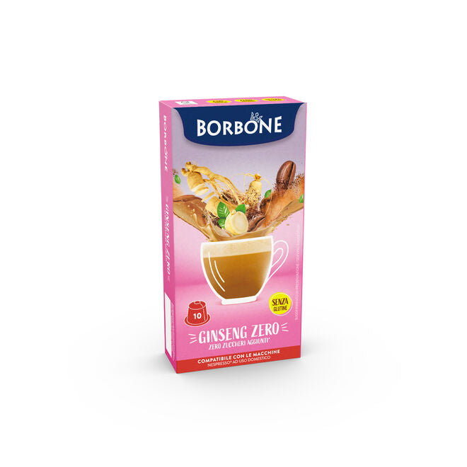 10 Capsules Borbone Café au GINSENG ZERO - Compatibles Nespresso®