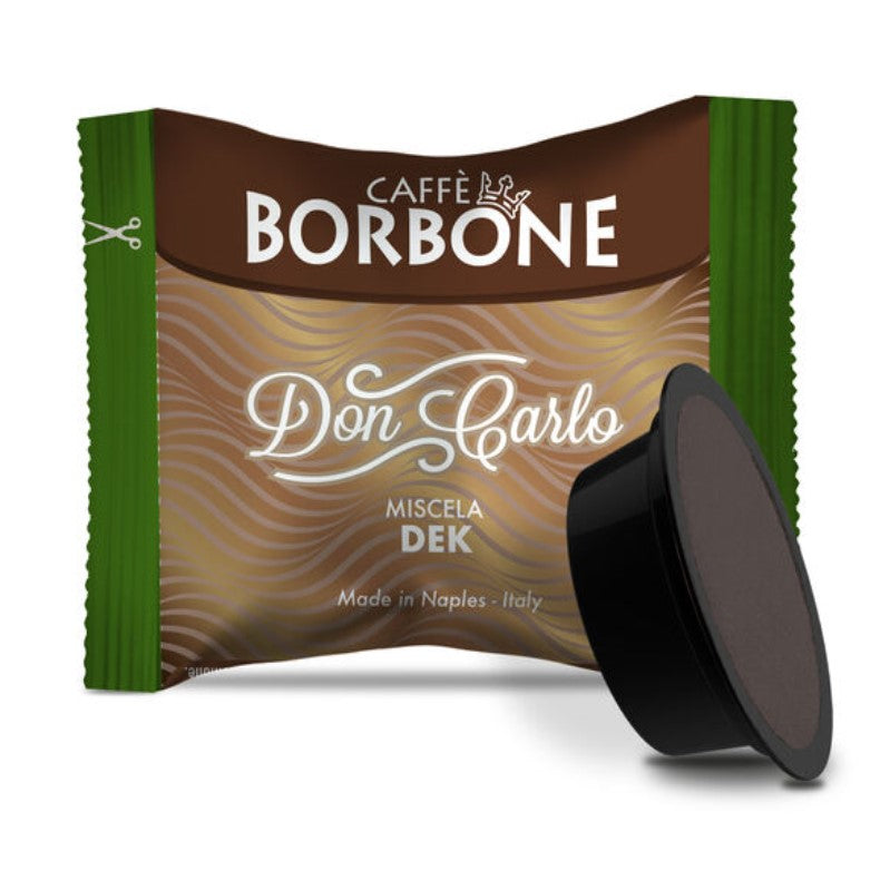 Capsules Lavazza® A Modo Mio® DEK Caffè Borbone Don Carlo