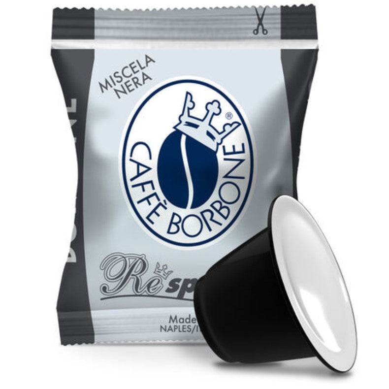 Capsules Borbone Compatible avec machines domestiques de marque Nespresso®* Melange NOIR