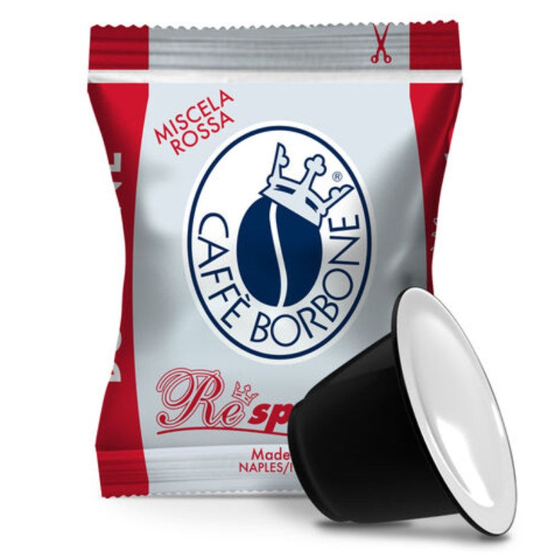 Capsules Borbone Compatible avec machines domestiques de marque Nespresso®* Melange ROUGE