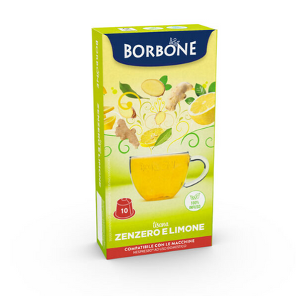 10 Borbone-Kapseln für Ingwer-Zitronen-Tee – Nespresso®-kompatibel