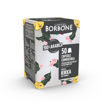 Kikka 100% Arabica - 50 Capsules Compatibles avec les machines domestiques Nespresso®*