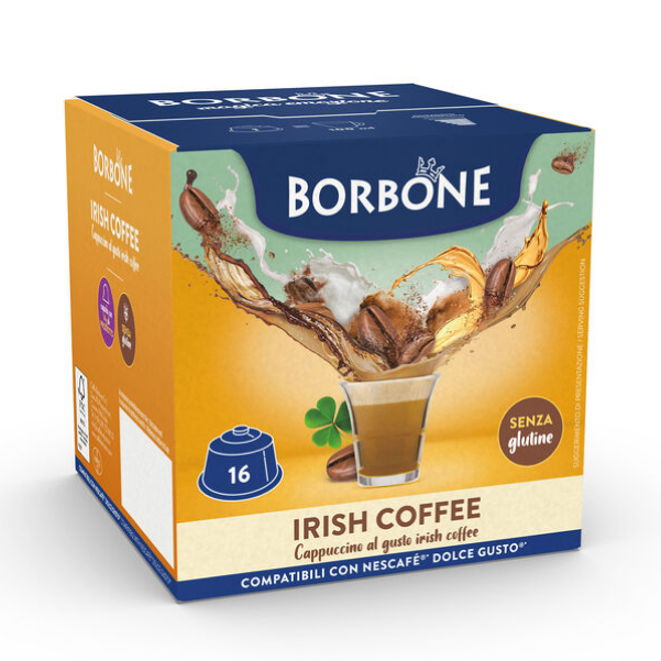 16 Capsules Borbone IRISH COFFEE - Compatibles Nescafè® * Dolce Gusto® *