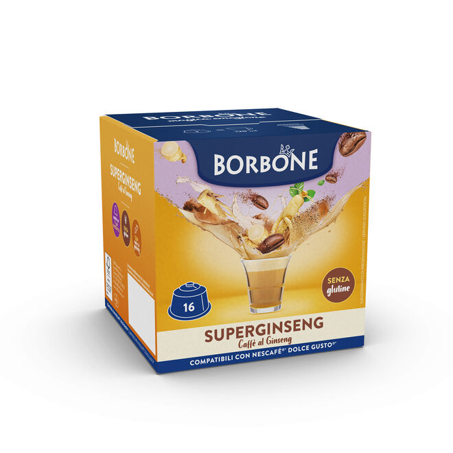 16 Capsules Borbone SUPERGINSENG (Café Au Lait Et Ginseng) - Compatibles Nescafè®* Dolce Gusto®