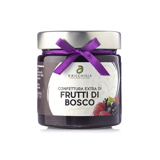 CONFETTURA EXTRA DI FRUTTI DI BOSCO 240 GR - CONFITURE EXTRA DE FRUITS ROUGE 240 GR