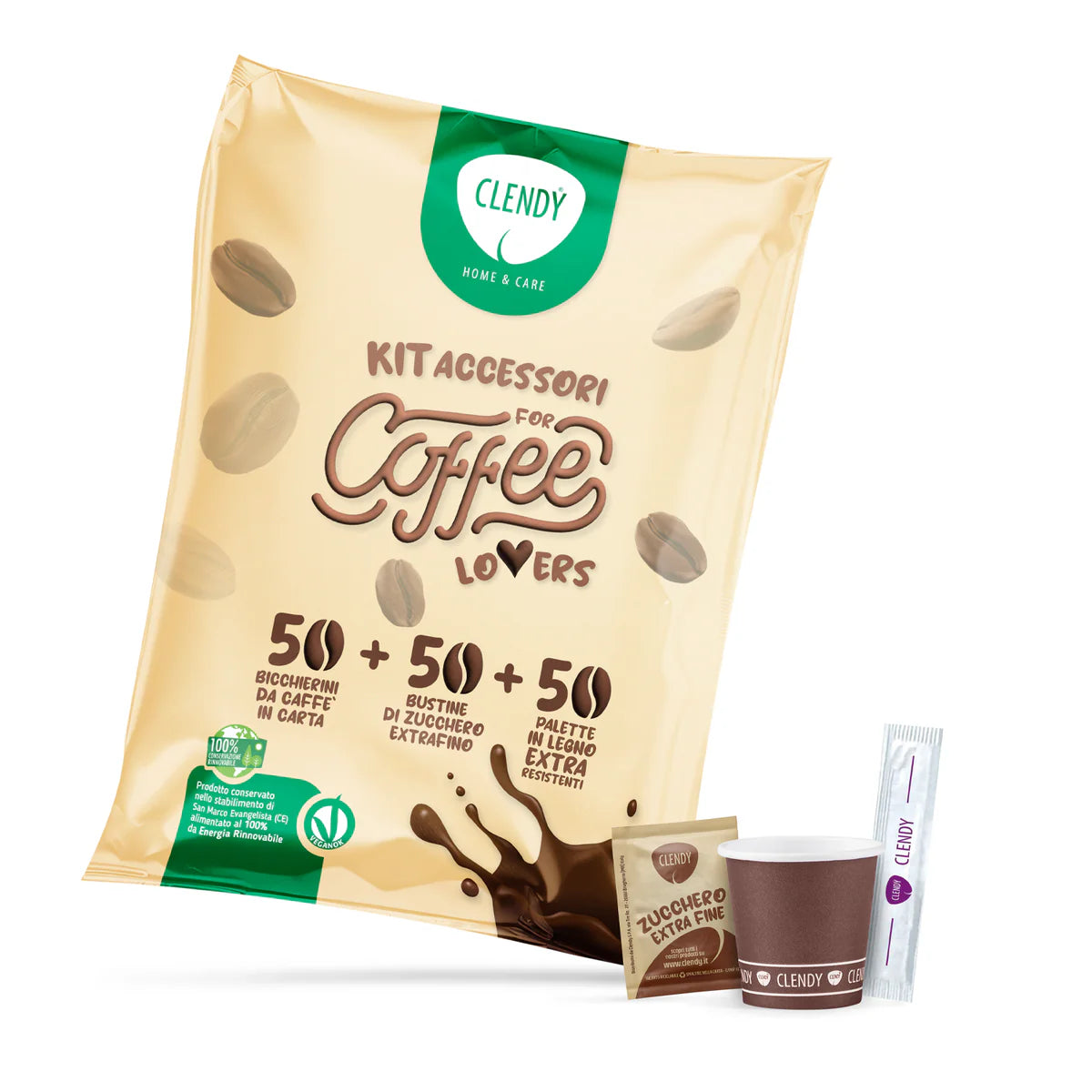 KIT Coffee Lovers 50Pieces - Gobelets, Sucres et Palettes